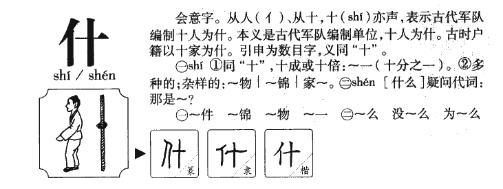 什字字源字典