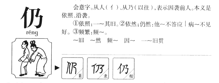 仍字字源字典