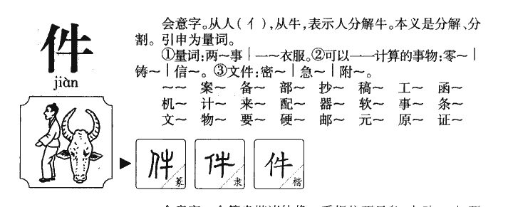 件字字源字典