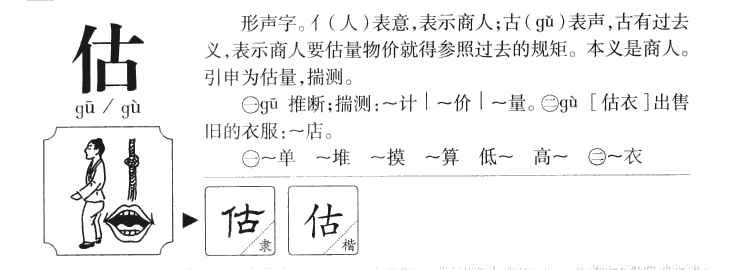 估字字源字典