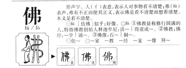 佛字字源字典