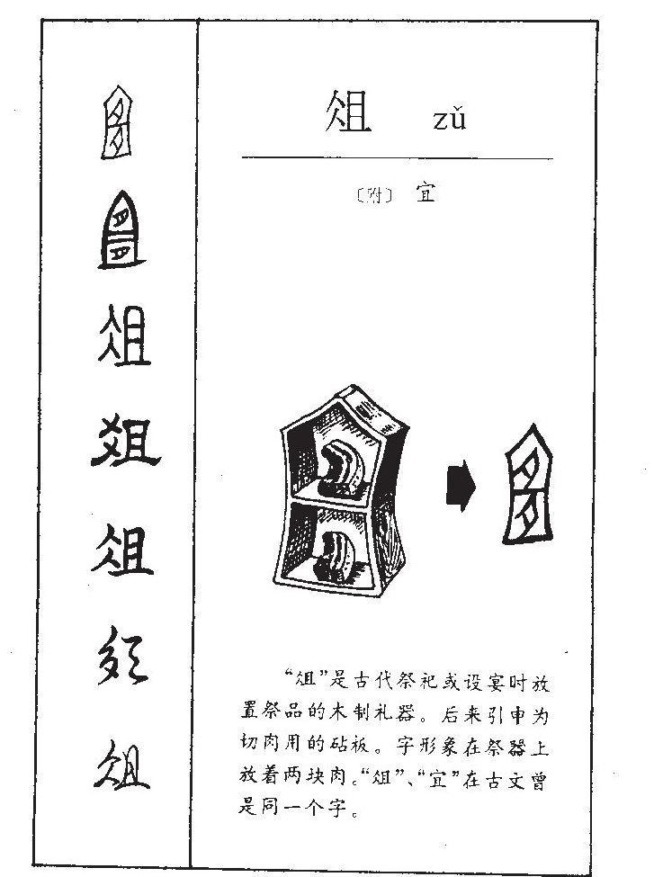 俎字字源字典