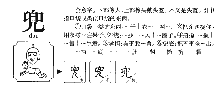 兜字字源字典