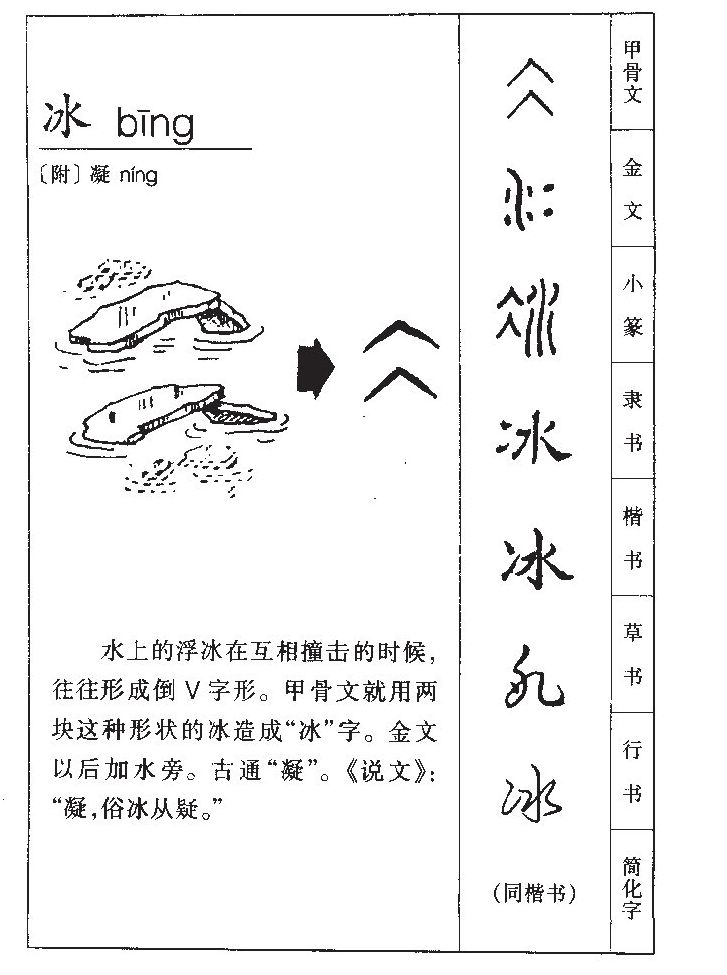 冰字字源字典