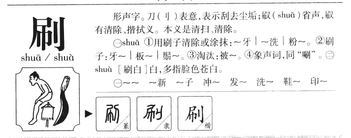 刷字字源字典