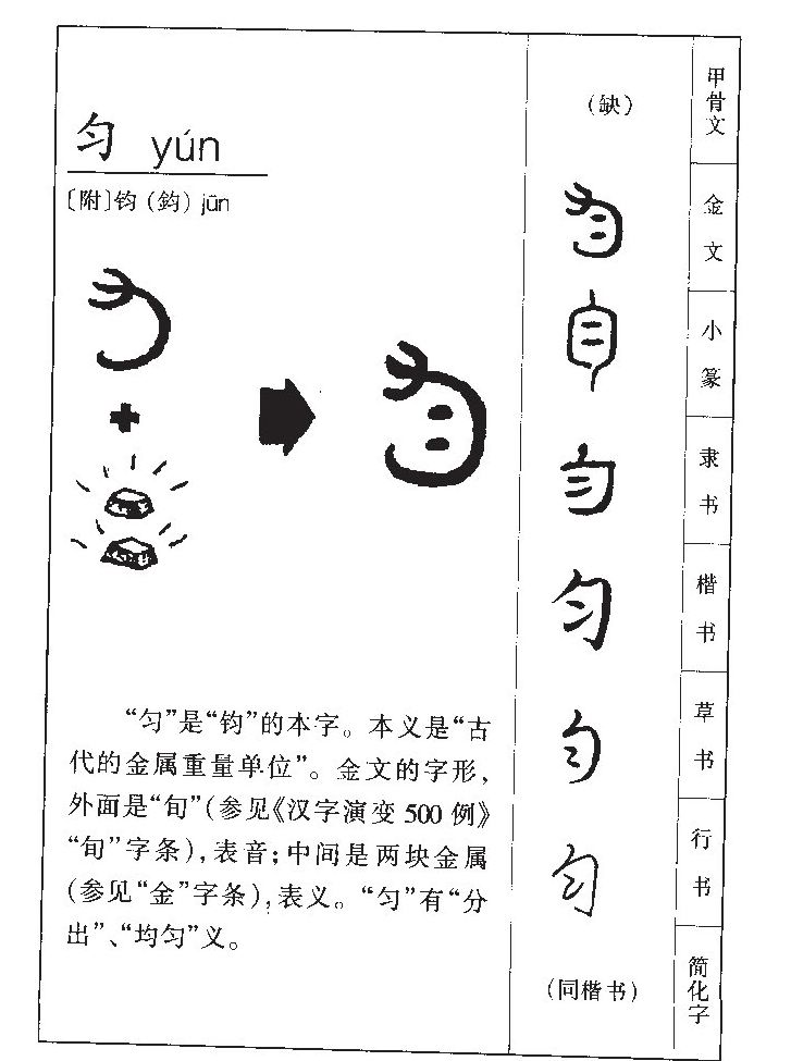 匀字字源字典