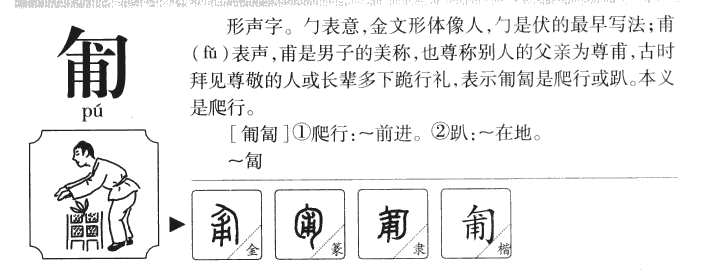 匍字字源字典