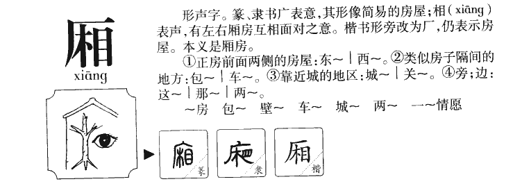 厢字字源字典