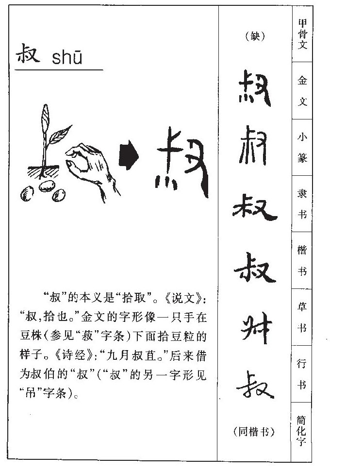 叔字字源字典