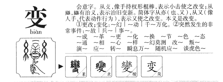 变字字源字典