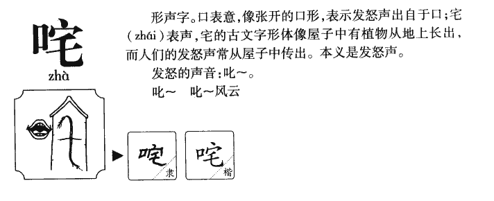 吒字字源字典