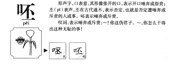 呸字字源字典