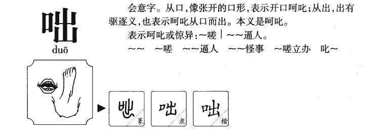 咄字字源字典