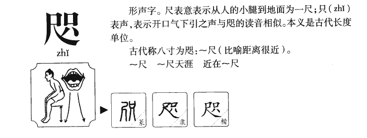 咫字字源字典