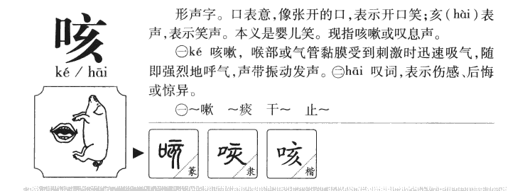 咳字字源字典