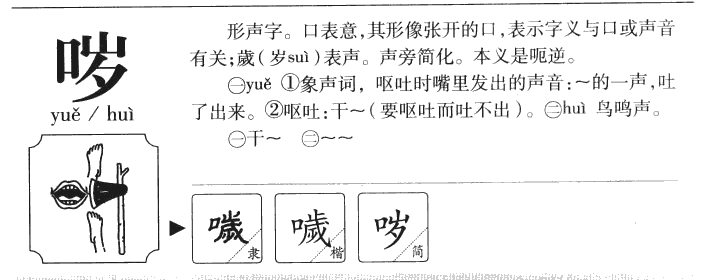 哕字字源字典