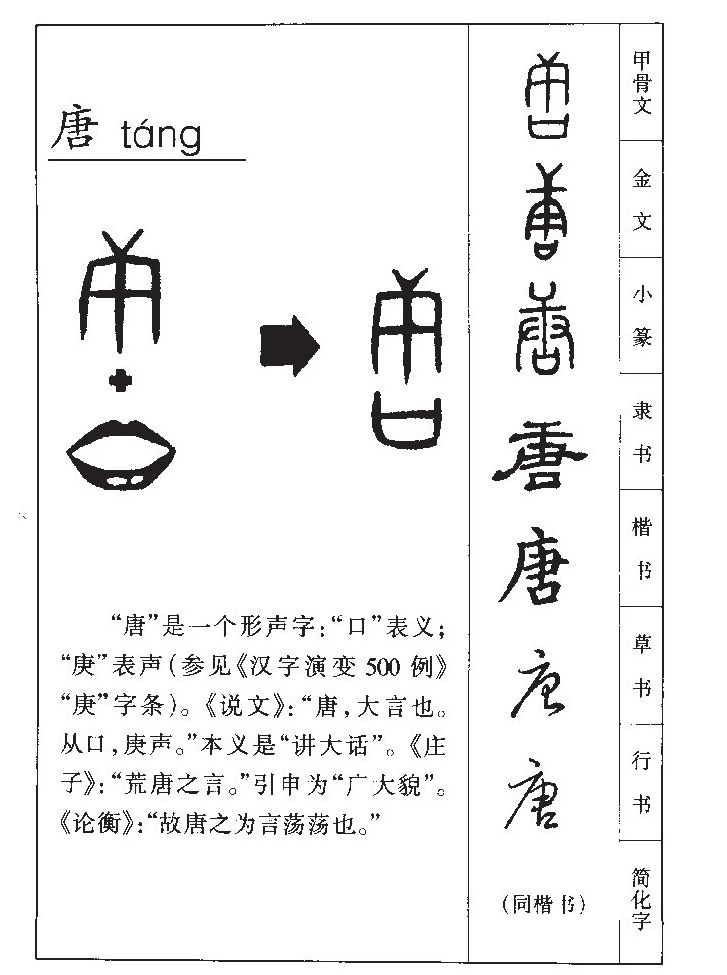 唐字字源字典