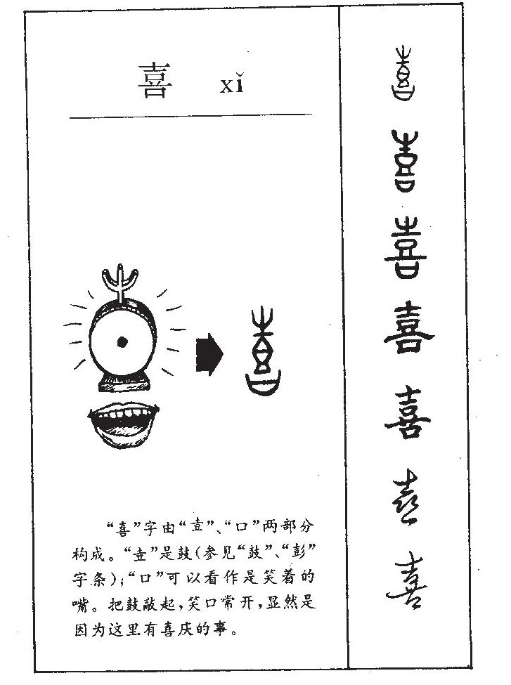 喜字字源字典