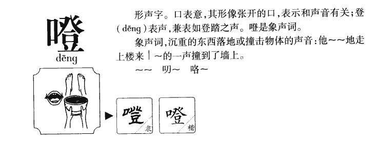 噔字字源字典