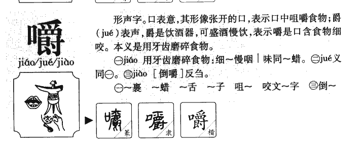 嚼字字源字典