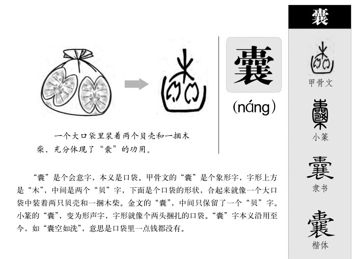 囊字字源字典