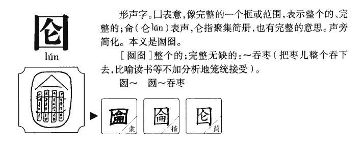 囵字字源字典