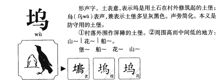 坞字字源字典