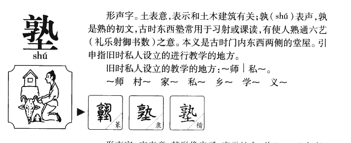 塾字字源字典