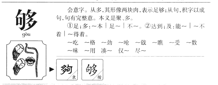 够字字源字典