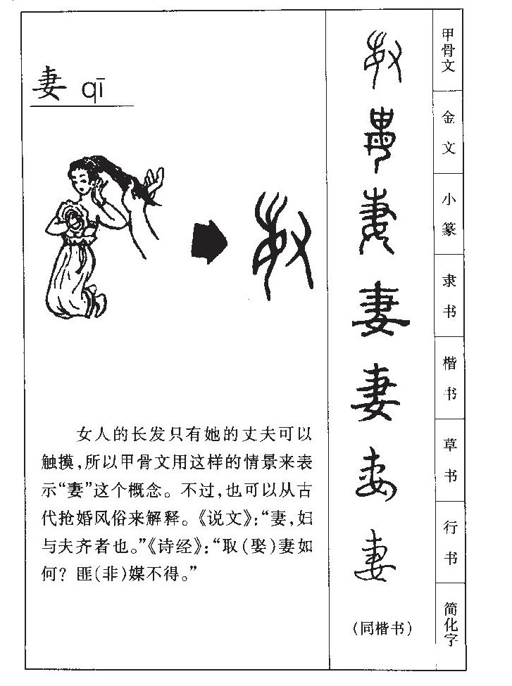 妻字字源字典