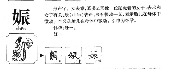 娠字字源字典