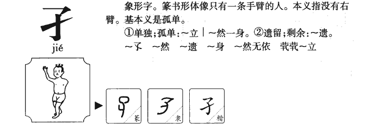 孑字字源字典