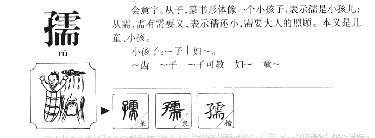 孺字字源字典