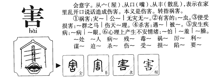 害字字源字典