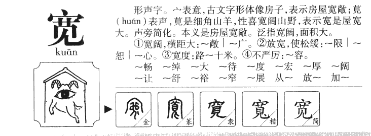 宽字字源字典