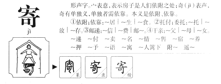 寄字字源字典