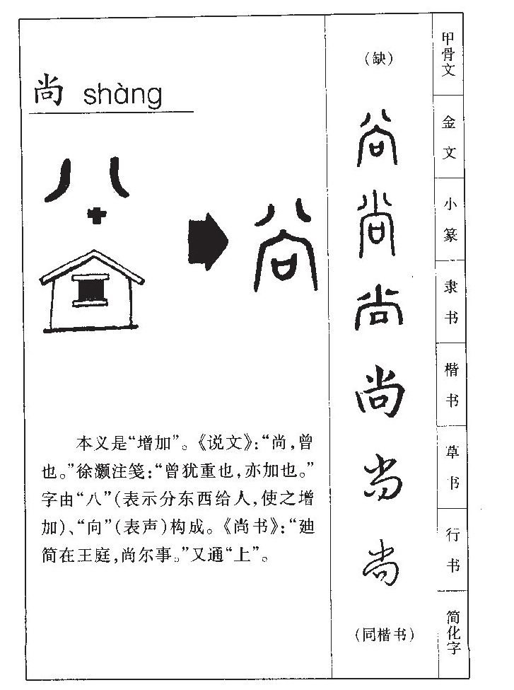 尚字字源字典