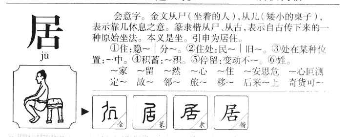 居字字源字典