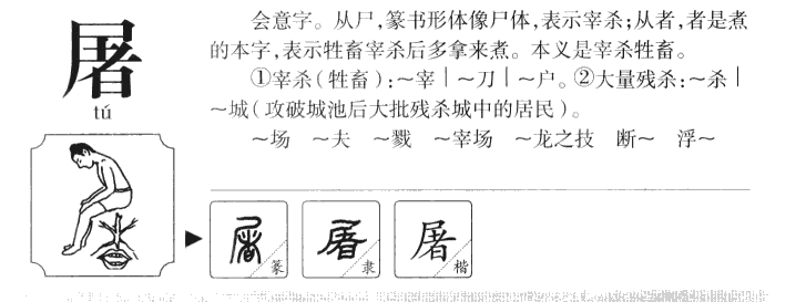 屠字字源字典