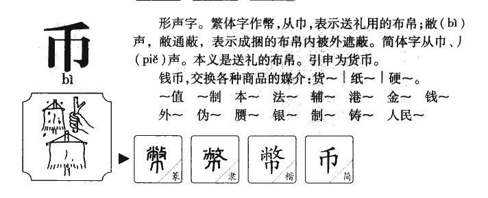 币字字源字典