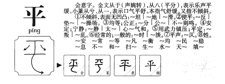 平字字源字典