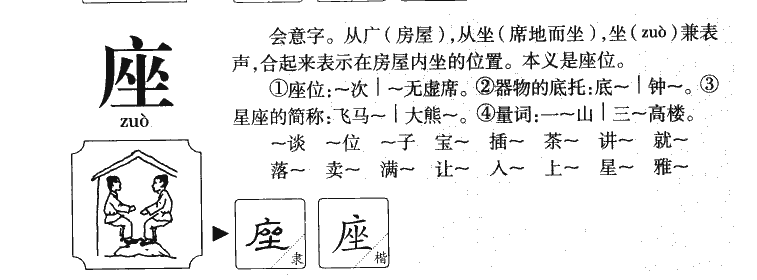 座字字源字典