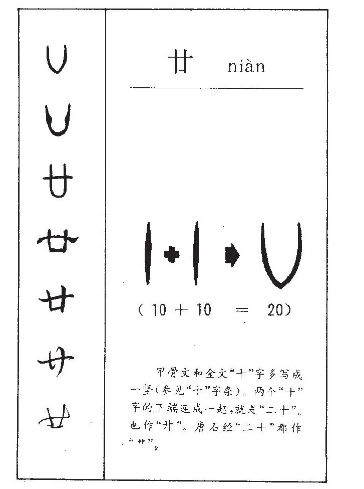 廿字字源字典