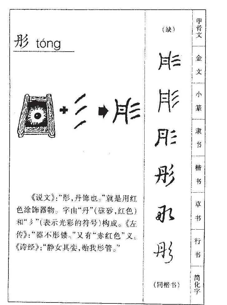 彤字字源字典