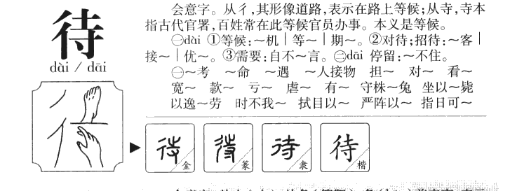 待字字源字典