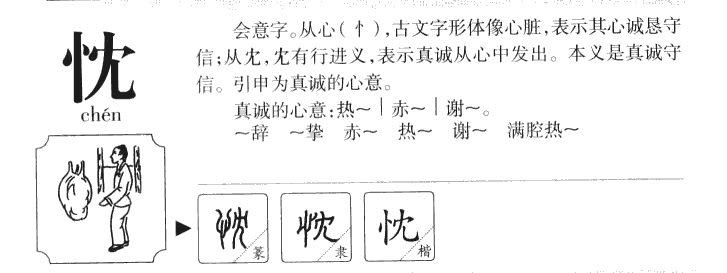 忱字字源字典