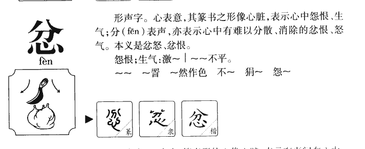 忿字字源字典