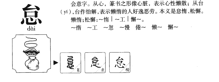 怠字字源字典