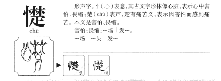 怵字字源字典