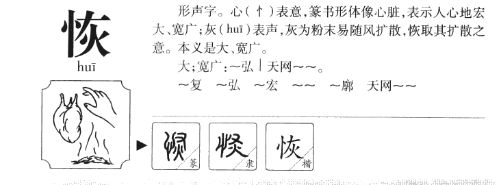 恢字字源字典